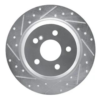 R1 Concepts EDZ-63078L Brake Rotor Drilled and Slotted Silver